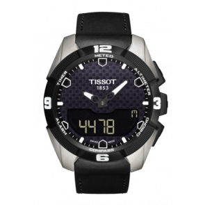 Uhrenarmband Tissot T0914204605100A / T600035305 Leder Schwarz 22mm