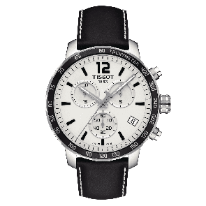 Uhrenarmband Tissot T095.417.16.037.00 / T600035409 Leder Schwarz 19mm