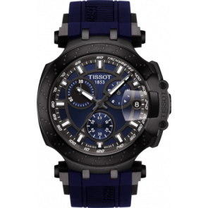 Uhrenarmband Tissot T1154173704100 / T603041961 Kautschuk Blau 21mm