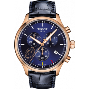Uhrenarmband Tissot T1166173604100 / T600044574 Leder Blau 22mm