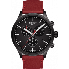 Uhrenarmband Tissot T1166173605110 / T600044360 Leder Rot 22mm