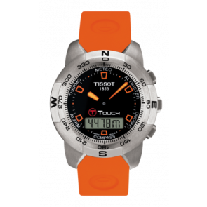 Uhrenarmband Tissot T33159859 / Z252-352 / T610014615 Kautschuk Orange 20.1mm