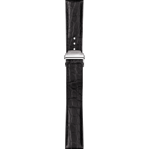 Uhrenarmband Tissot T600013462 Krokodilhaut Schwarz 20mm