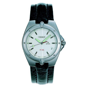 Uhrenarmband Tissot T28142131A / T600013574 Leder Schwarz