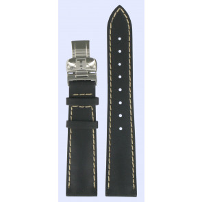 Uhrenarmband Tissot T600017225 Leder Schwarz 17mm