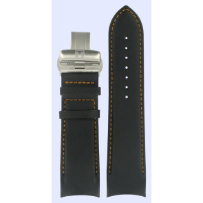 Uhrenarmband Tissot T600028613 / T600041157 Leder Schwarz 24mm