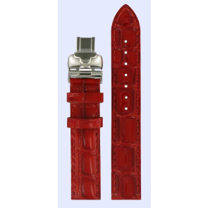 Uhrenarmband Tissot T600031522 Leder Rot 16mm