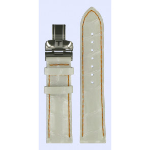 Uhrenarmband Tissot T600031659. size S Leder Weiss 19mm