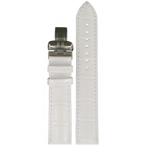 Uhrenarmband Tissot T600032782 Leder Weiss 19mm
