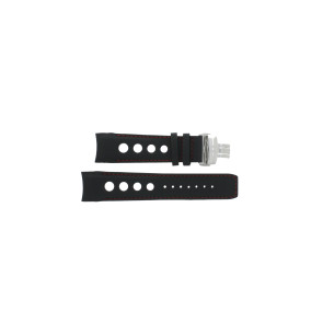 Uhrenarmband Tissot T0794272605700A / T610034296 Leder Schwarz 23mm