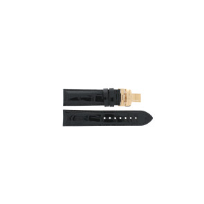 Uhrenarmband Tissot T600037744 Leder Schwarz 19mm