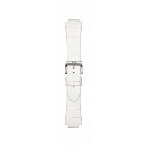 Uhrenarmband Tissot T1053091601800A Leder Weiss 15mm