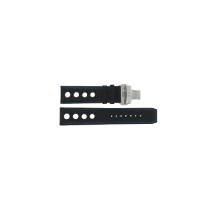 Uhrenarmband Tissot T600041480 Leder Schwarz 22mm