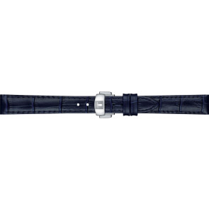 Uhrenarmband Tissot T600049328 Leder Blau 14mm