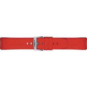Uhrenarmband Smartwatch Tissot T603044329 / T1214204705101A Kautschuk Rot 23mm