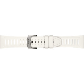 Uhrenarmband Tissot T1534204705103A / T603048906 Kautschuk Weiss 21mm