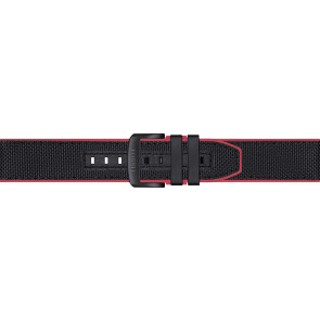 Uhrenarmband Tissot T604045724 Leder/Kunststoff Schwarz 22mm