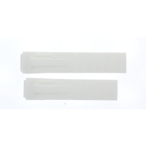 Uhrenarmband Tissot T0482171701700 / T610031513 Kautschuk Weiss 17mm