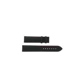 Tissot Uhrenarmband T067.417.260.5100 T067417A - T610031781 Leder Schwarz 19mm + roten nähte