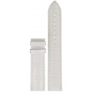 Uhrenarmband Tissot T610032787 Leder Weiss 19mm