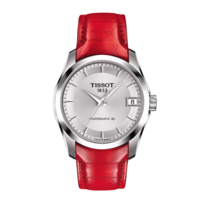 Uhrenarmband Tissot T035207B / T0352071603101B / T600038033 Leder Rot 18mm