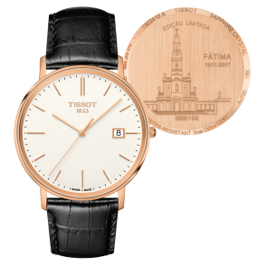 Uhrenarmband Tissot T600040624.Fatima Leder Schwarz 20mm