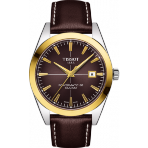 Uhrenarmband Tissot T9274074629101 / T610043753 Leder Braun 20mm