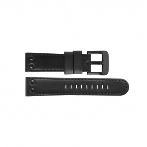 TW Steel Uhrenarmband TWB46 Leder Schwarz 22mm + schwarzen nähte