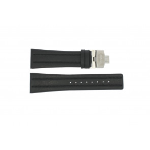 Uhrenarmband Obaku V107 Leder Schwarz 28mm