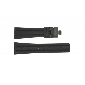 Uhrenarmband Obaku V108-G Leder Schwarz 28mm