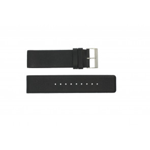Uhrenarmband Obaku V116 Leder Schwarz 24mm