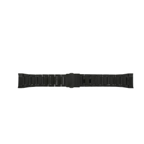Uhrenarmband Seiko V175-0CK0 / SSC263P1 / M0VY221M0 Stahl Schwarz 24mm