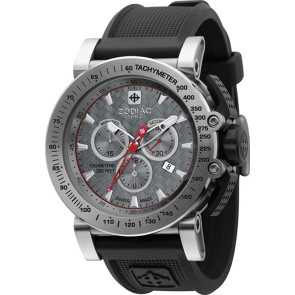 Uhrenarmband Zodiac ZO8512 / ZO8000 Kautschuk Schwarz