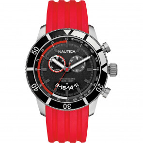 Uhrenarmband Nautica A17584G Kautschuk Rot 24mm