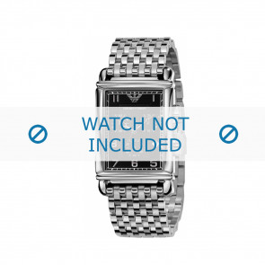 Armani Uhrenarmband AR-0299 Stahl Silber 22mm