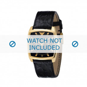 Armani Uhrenarmband AR-0308 Kroko Leder Schwarz 22mm