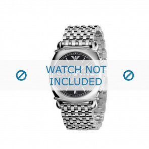 Armani Uhrenarmband AR-0314 Stahl Silber 24mm