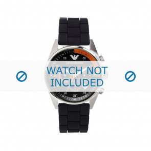 Armani Uhrenarmband AR5878 Silikon Schwarz 24mm
