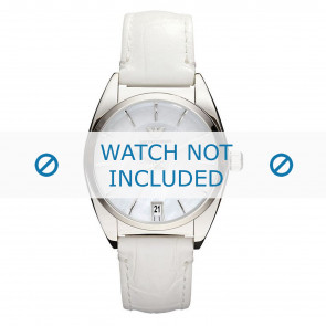 Armani Uhrenarmband AR0377 Leder Weiss 16mm + weiße nähte