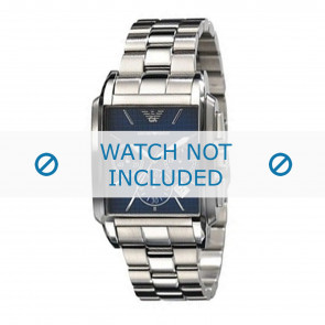 Armani Uhrenarmband AR0480 Rostfreier Stahl Silber 22mm