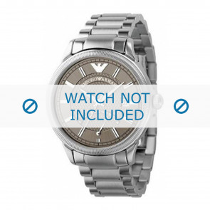 Armani Uhrenarmband AR0563 Rostfreier Stahl Silber 21mm