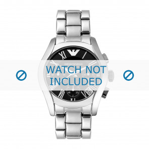 Armani Uhrenarmband AR0674 Metall Silber 18mm