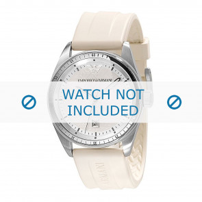 Armani Uhrenarmband AR0684 Silikon Weiss 23mm