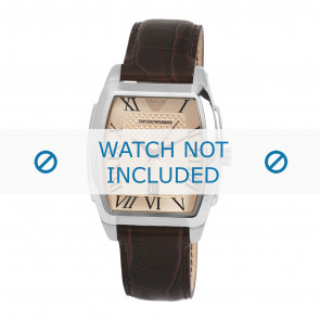 Armani Uhrenarmband AR0934 Leder Braun 22mm + braunen nähte