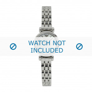 Armani Uhrenarmband AR1688 Rostfreier Stahl Silber 10mm