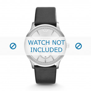 Uhrenarmband Armani AR1797 Leder Schwarz 20mm