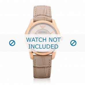 Armani Uhrenarmband AR1897 Leder Beige 18mm + standardnähte