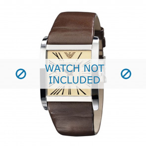 Uhrenarmband Armani AR2018 Leder Braun 28mm
