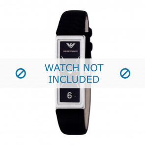 Armani Uhrenarmband AR5495 Leder Schwarz 14mm