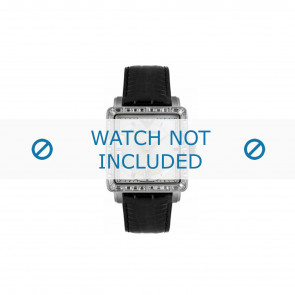 Armani Uhrenarmband AR-5650 Leder Schwarz 22mm